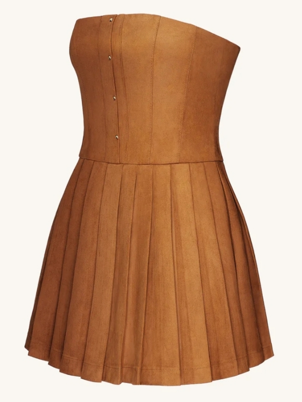 JW PEI Ellie Strapless Velvet Pleated Mini Dress Size 4 - Picture 4 of 8